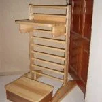 Mobile Ladder with Tray And Stool 1
