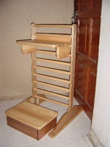 Mobile Ladder with Tray And Stool